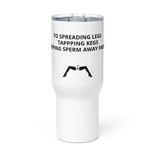 RED, WHITE AND SPREAD EM' Travel mug